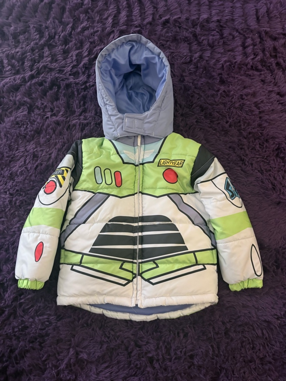 Toy story buzz Lavender and Purple Logo-Trim Jacket - Picture 1 of 3